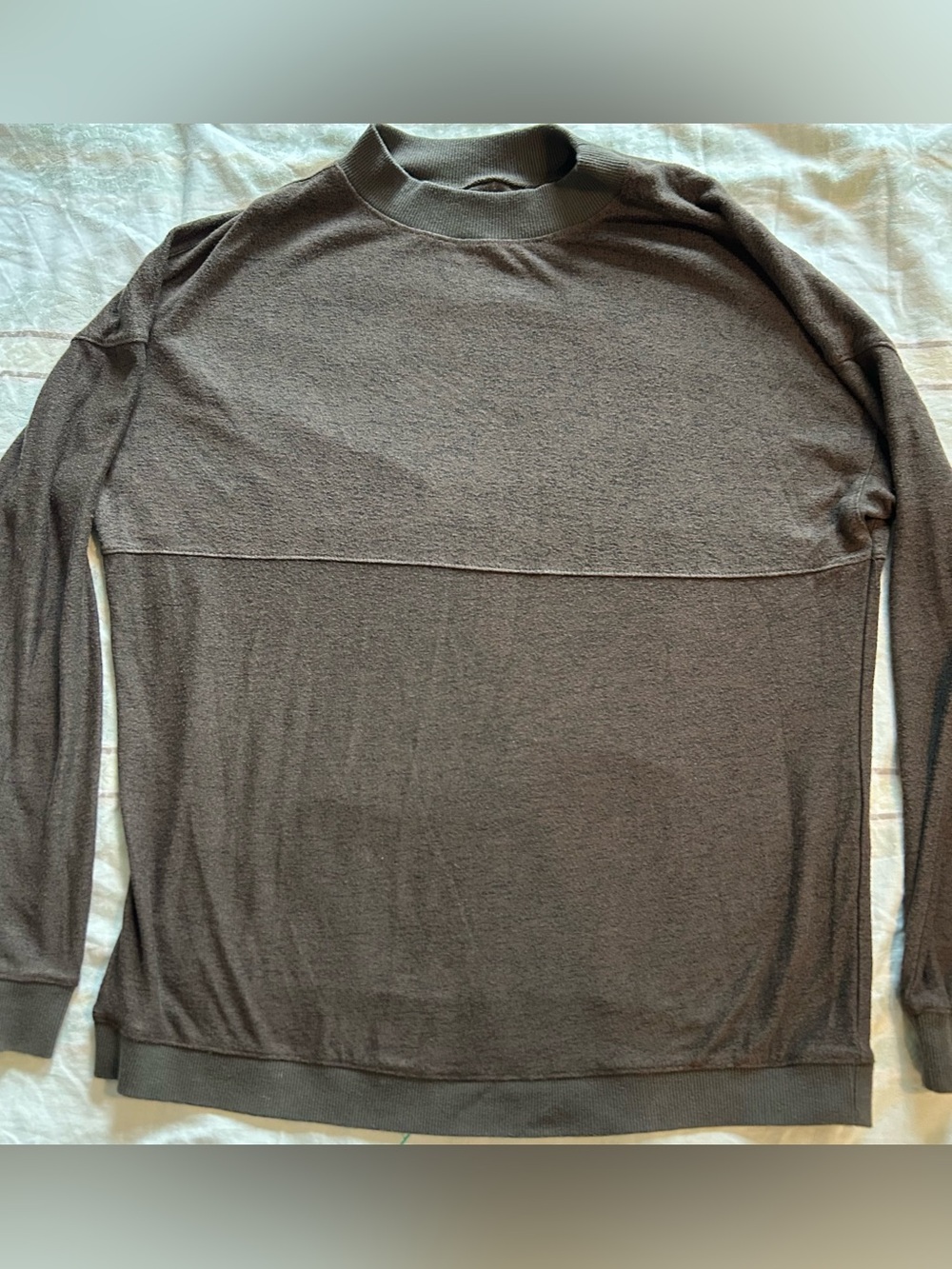 Richer Poorer Men's Brown Crewneck Soft Long Sleeve Lightweight Sweater M